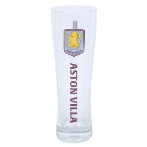 Aston Villa FC Tall 570ml Beer Glass / Clear